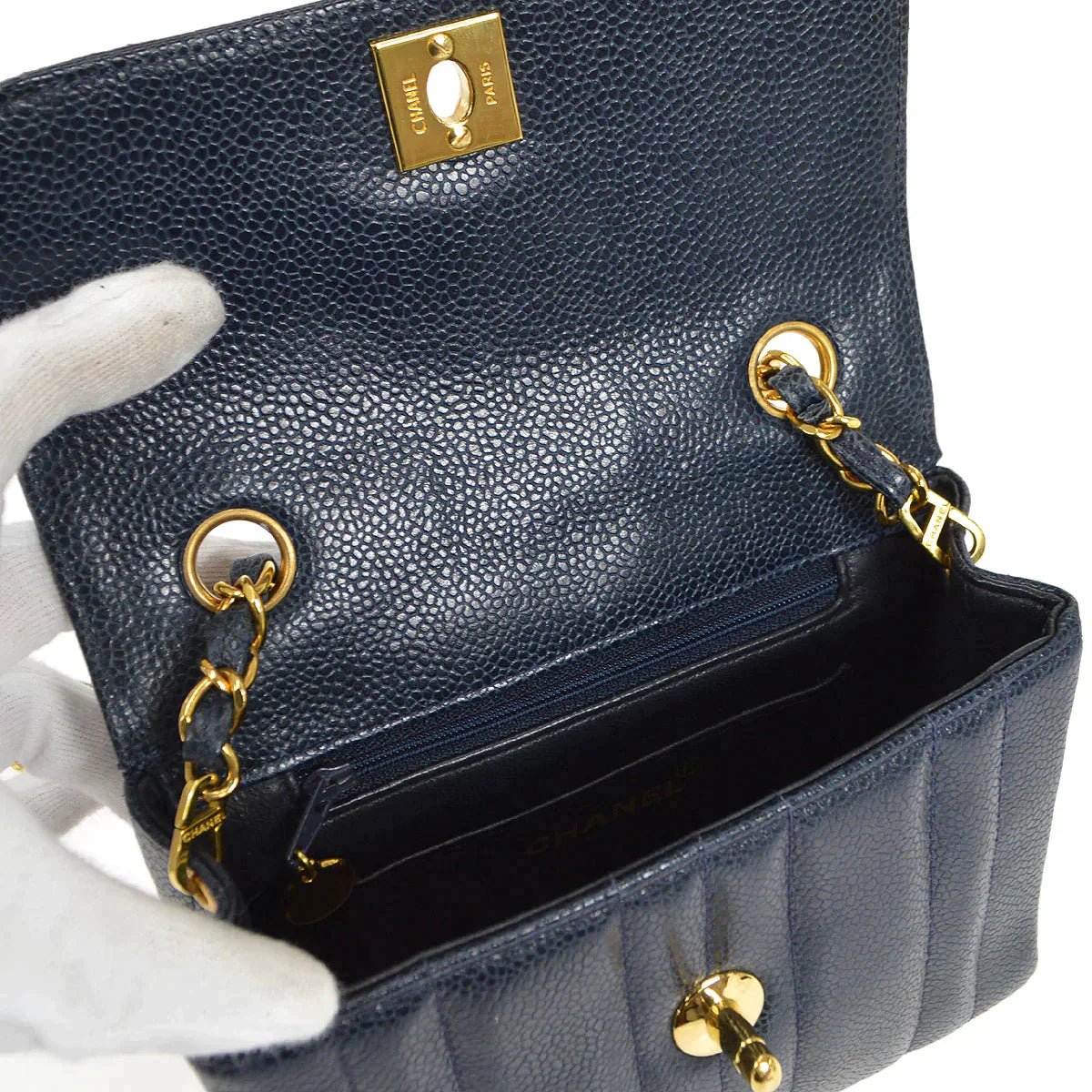 CHANEL 1994-1996 Vertical Straight Flap Mini 56462