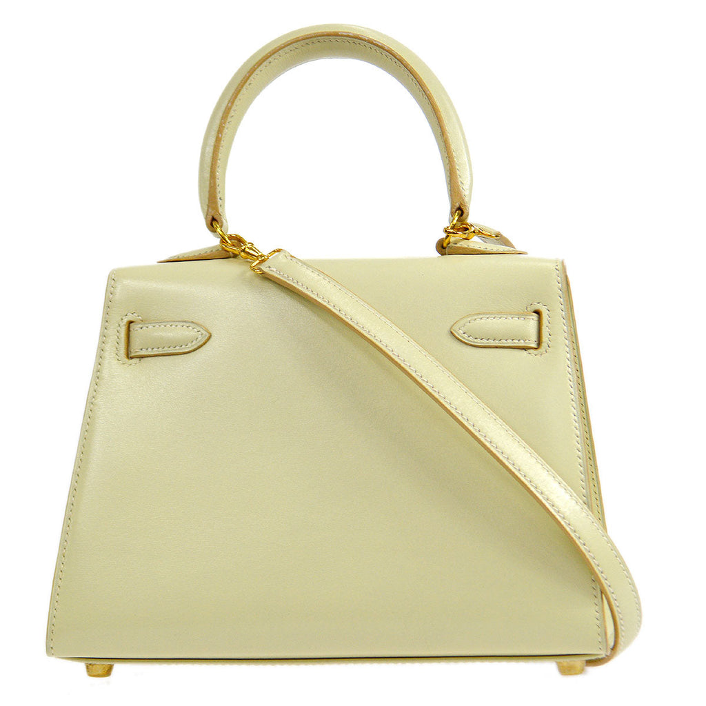 HERMES * 1993 Mini KELLY 20 Ivory Box calf