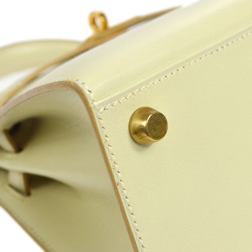 HERMES * 1993 Mini KELLY 20 Ivory Box calf