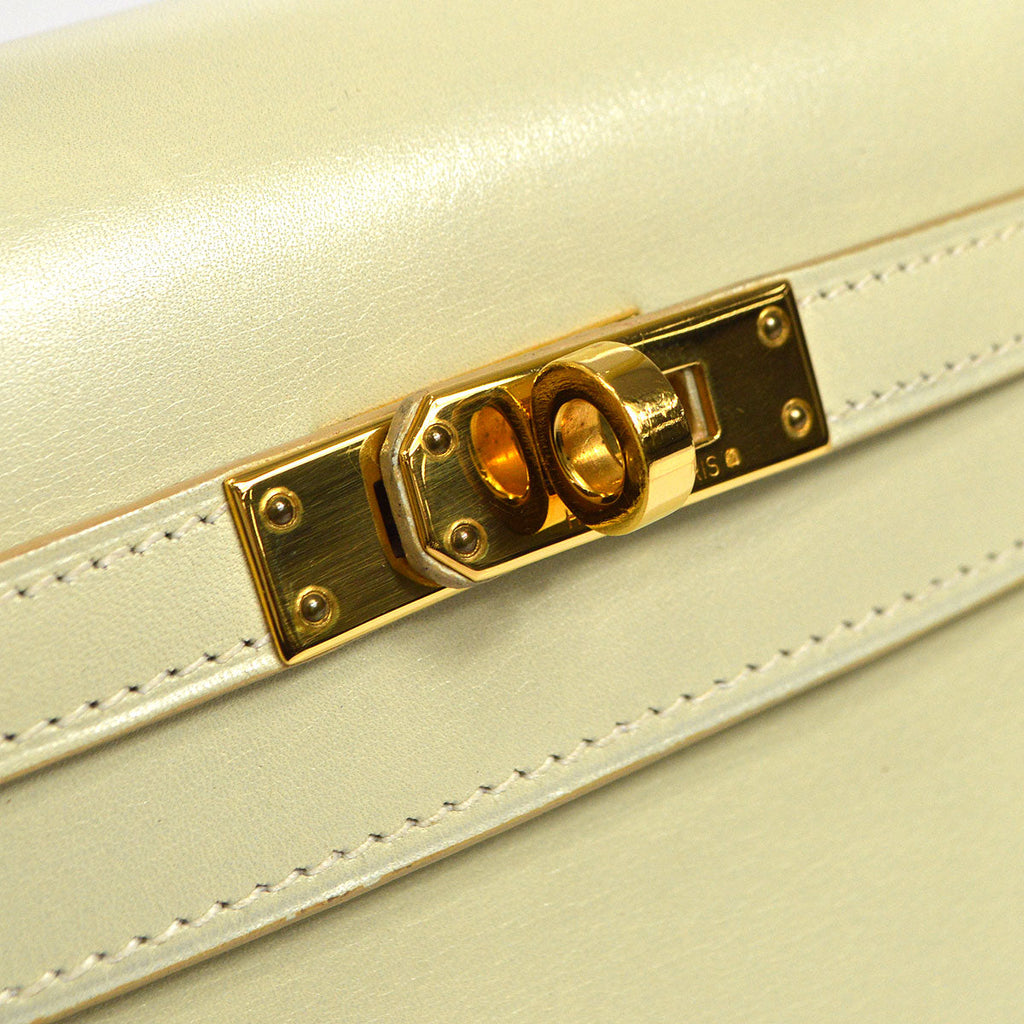 HERMES * 1993 Mini KELLY 20 Ivory Box calf