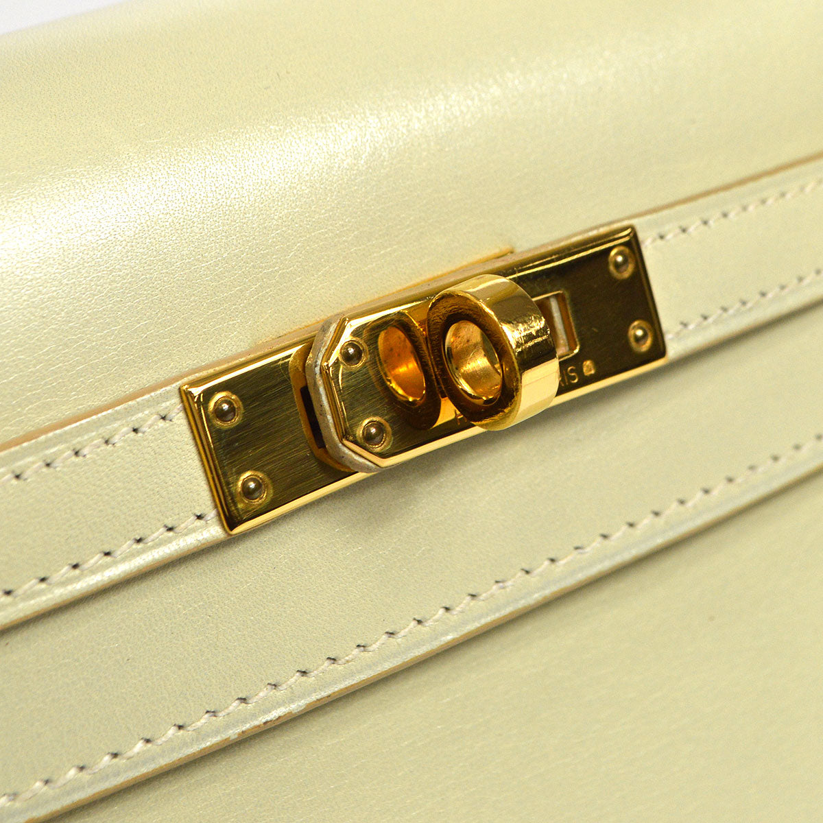 HERMES * 1993 Mini KELLY 20 Ivory Box calf