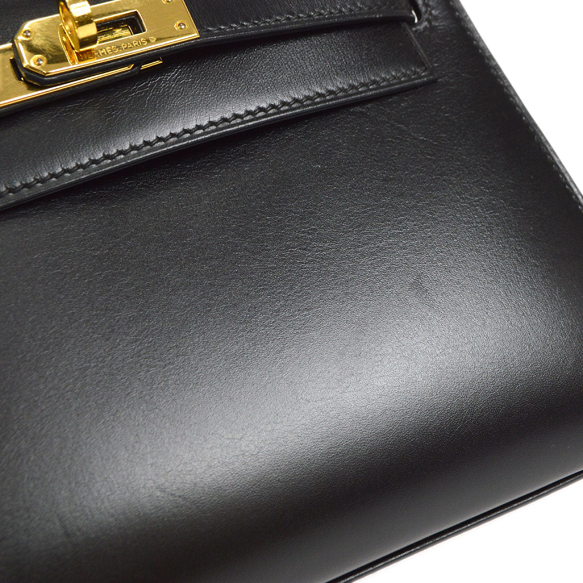 HERMES * 1995 Mini KELLY 20 Box Calf Black