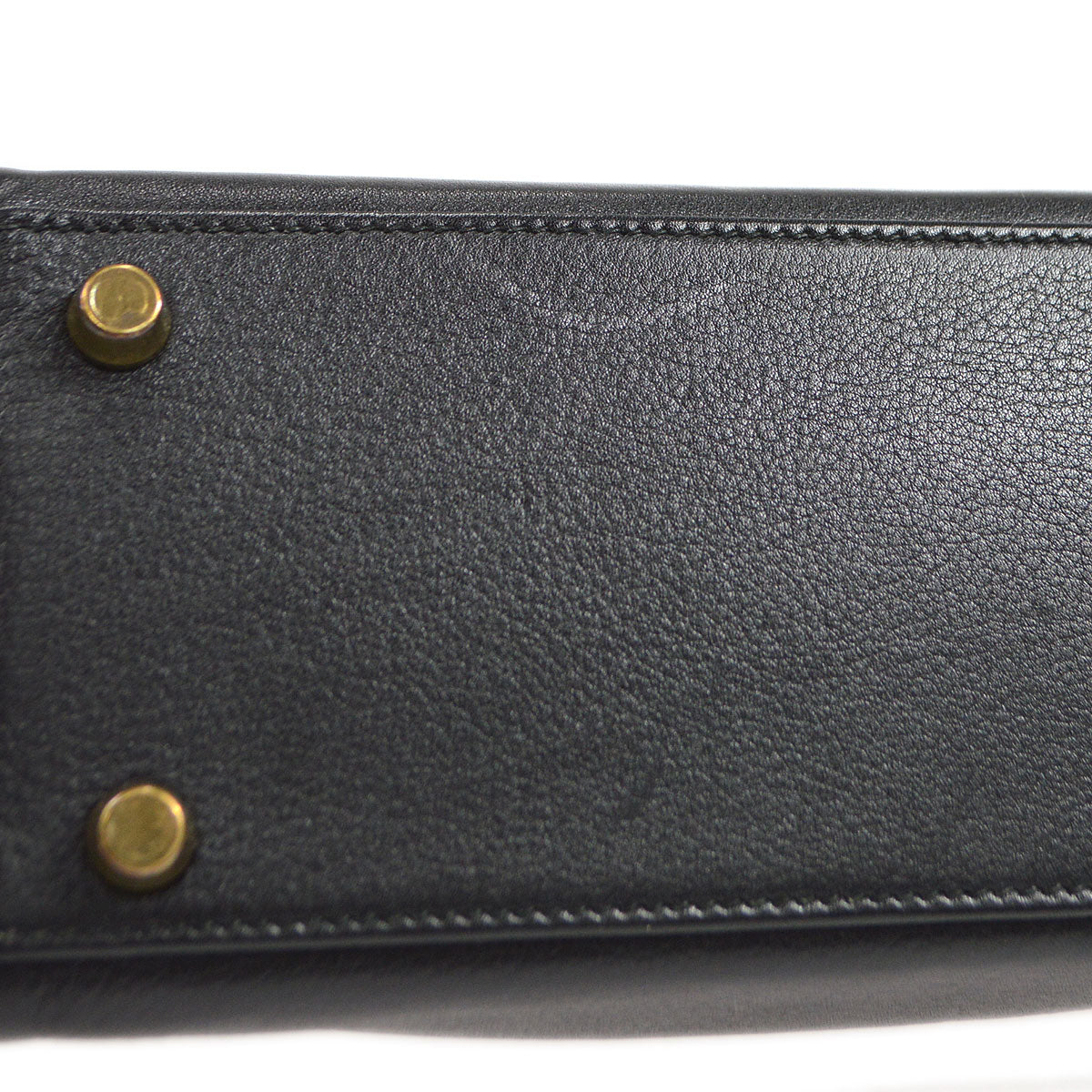 HERMES * 1990 MINI KELLY 20 Black Veau Gulliver