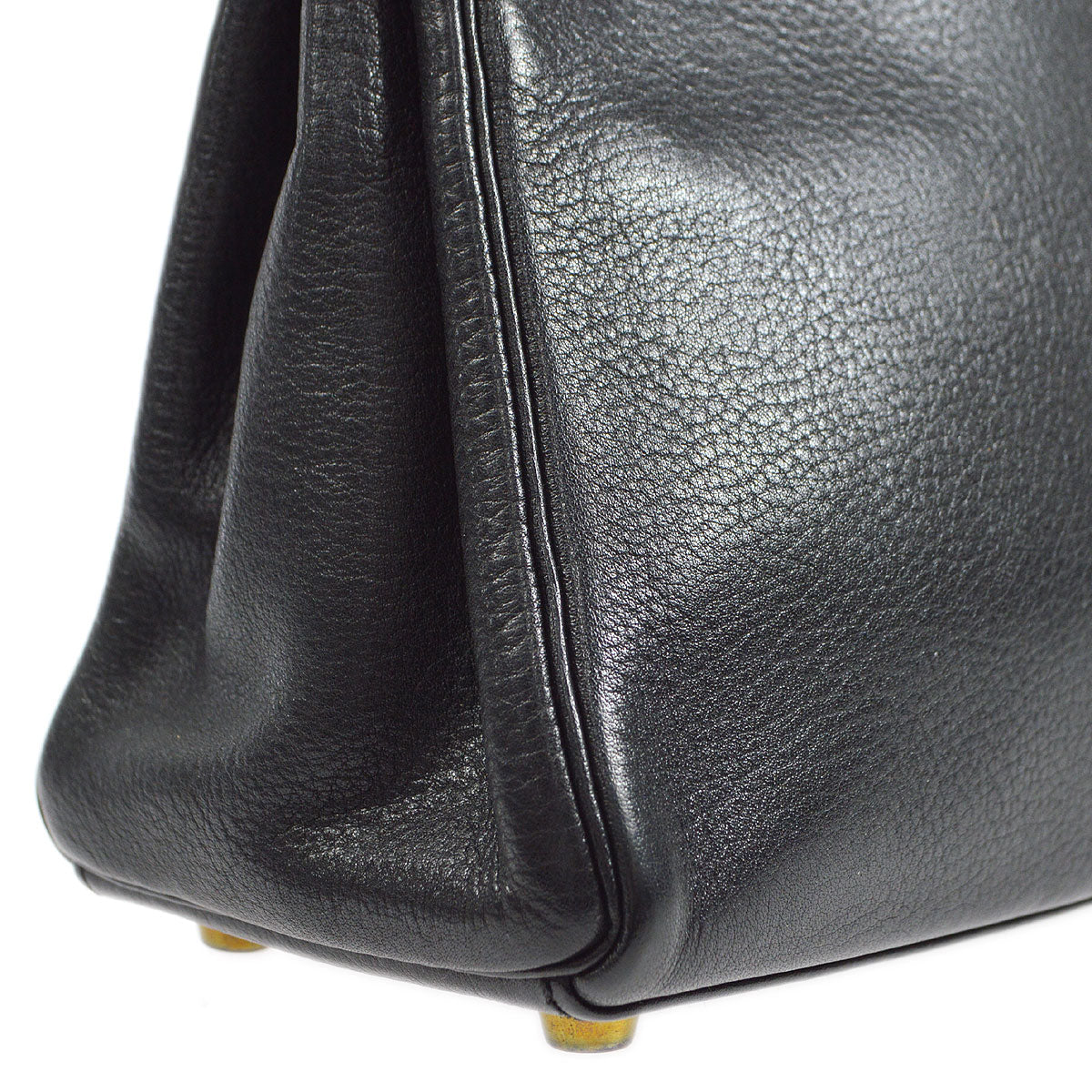 HERMES * 1990 MINI KELLY 20 Black Veau Gulliver