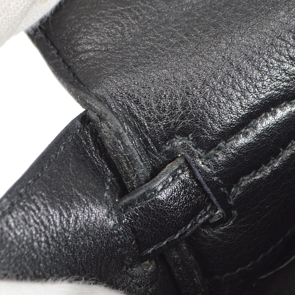 HERMES * 1990 MINI KELLY 20 Black Veau Gulliver