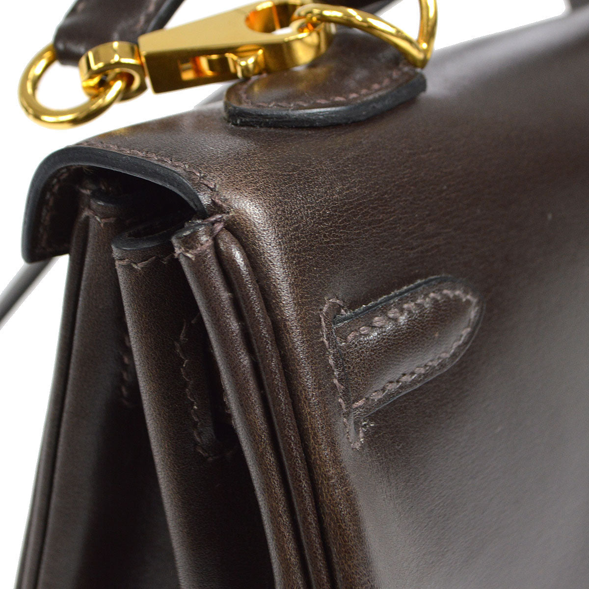 HERMES * 2011 KELLY 25 Box Calf Chocolat