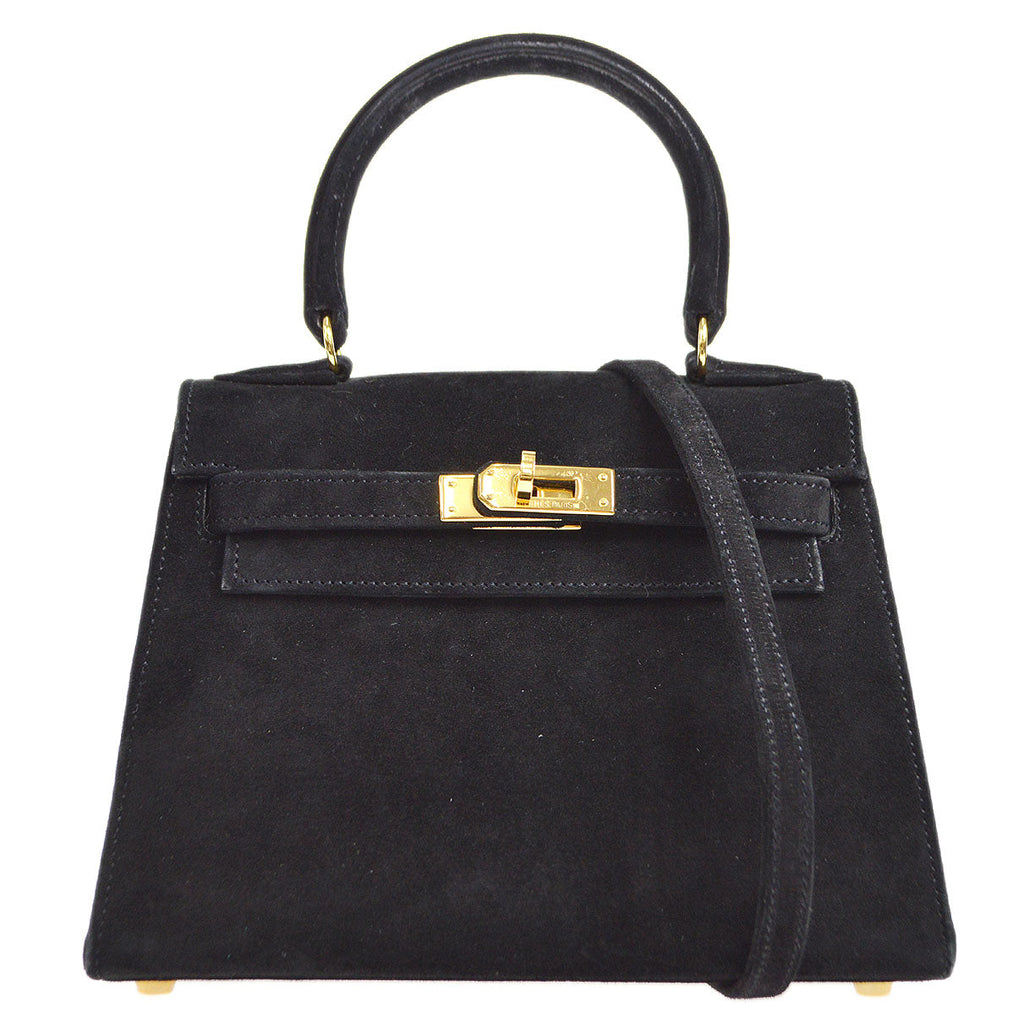 HERMES * 1996 Mini KELLY 20 Black Doblis