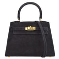 HERMES * 1996 Mini KELLY 20 Black Doblis