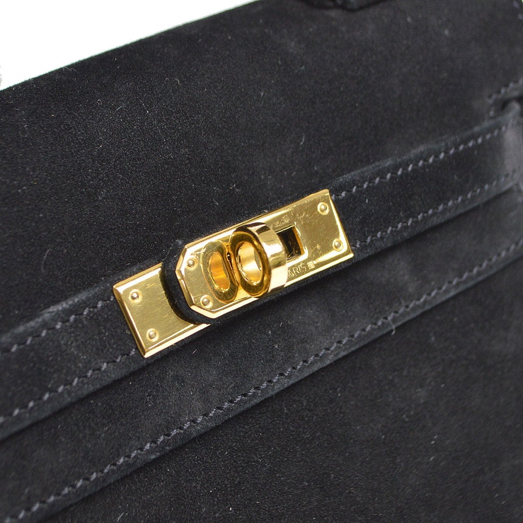 HERMES * 1996 Mini KELLY 20 Black Doblis