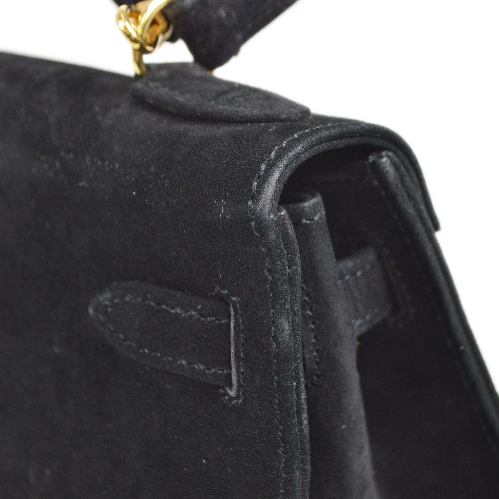HERMES * 1996 Mini KELLY 20 Black Doblis