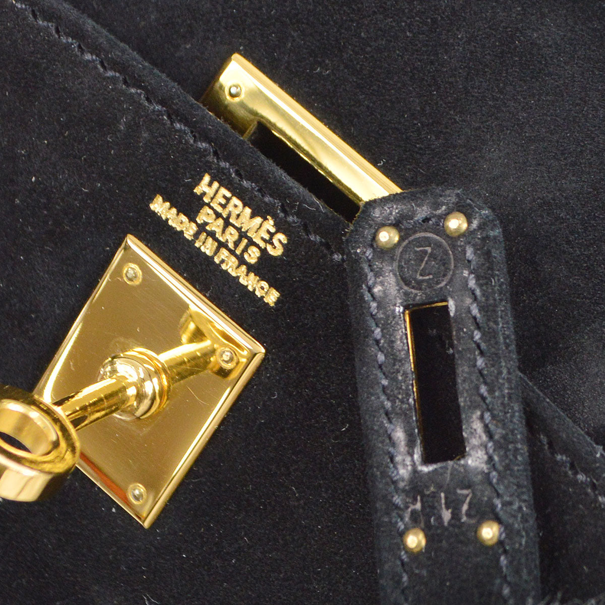 HERMES * 1996 Mini KELLY 20 Black Doblis