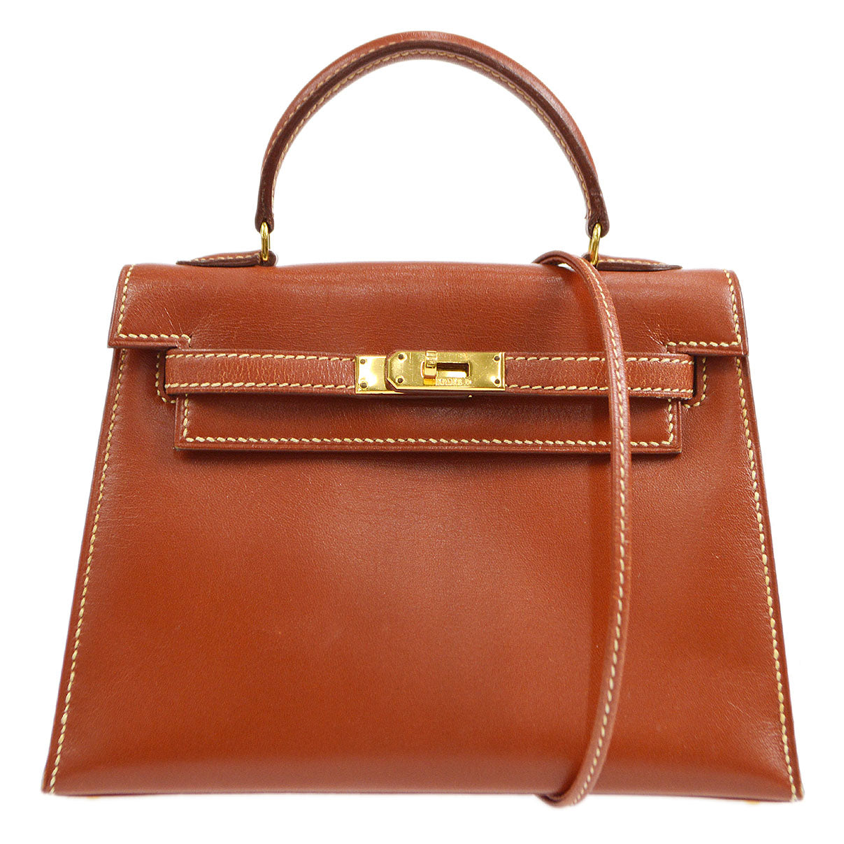 HERMES KELLY 15 Brique Box calf