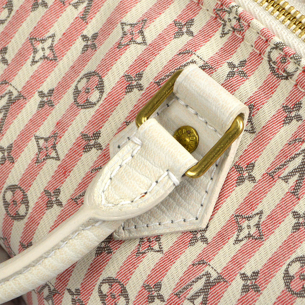 LOUIS VUITTON SPEEDY 30 CROISETTE HANDBAG MONOGRAM MINI LIN