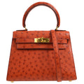 HERMES Mini KELLY 20 Sanguine Ostrich
