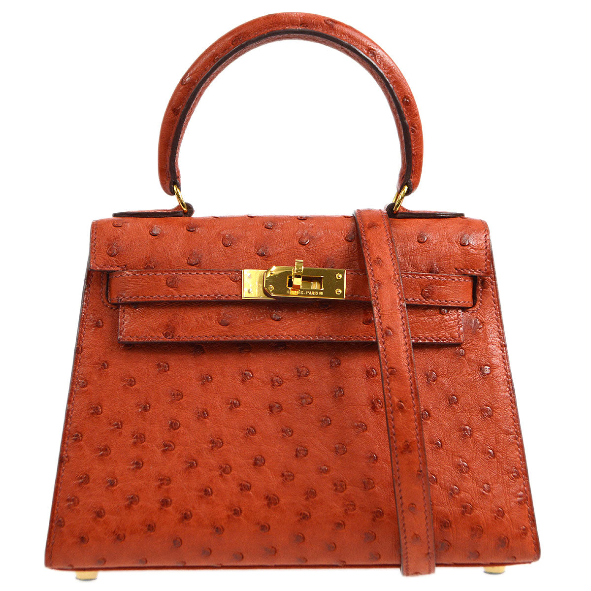 HERMES Mini KELLY 20 Sanguine Ostrich