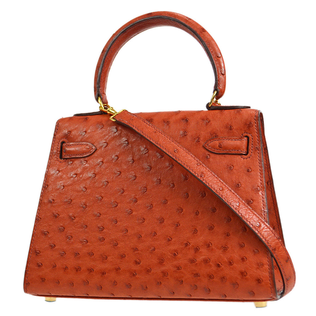 HERMES Mini KELLY 20 Sanguine Ostrich