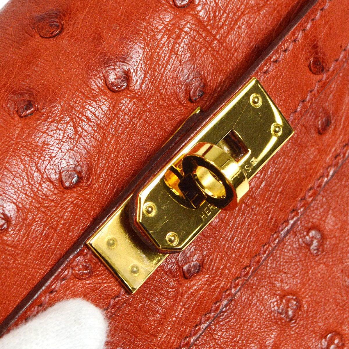 HERMES Mini KELLY 20 Sanguine Ostrich