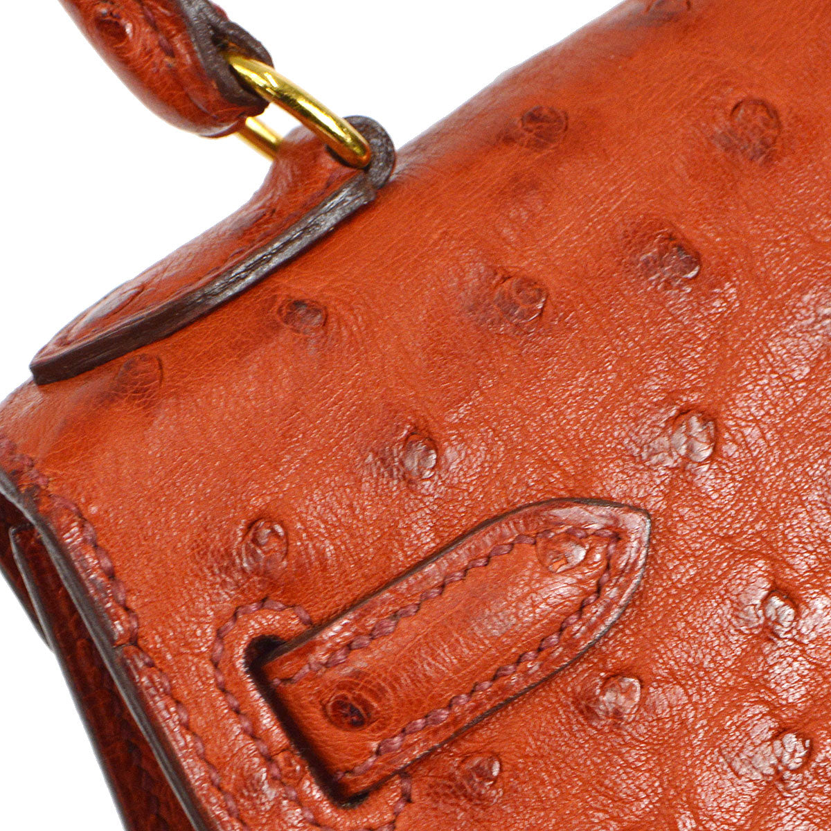 HERMES Mini KELLY 20 Sanguine Ostrich