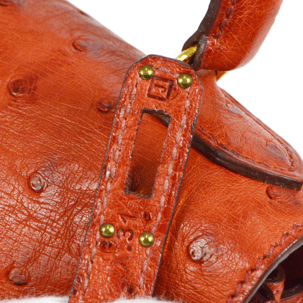 HERMES Mini KELLY 20 Sanguine Ostrich
