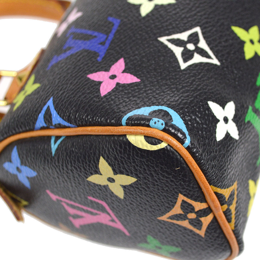 LOUIS VUITTON MINI SPEEDY HANDBAG NOIR MONOGRAM MULTI
