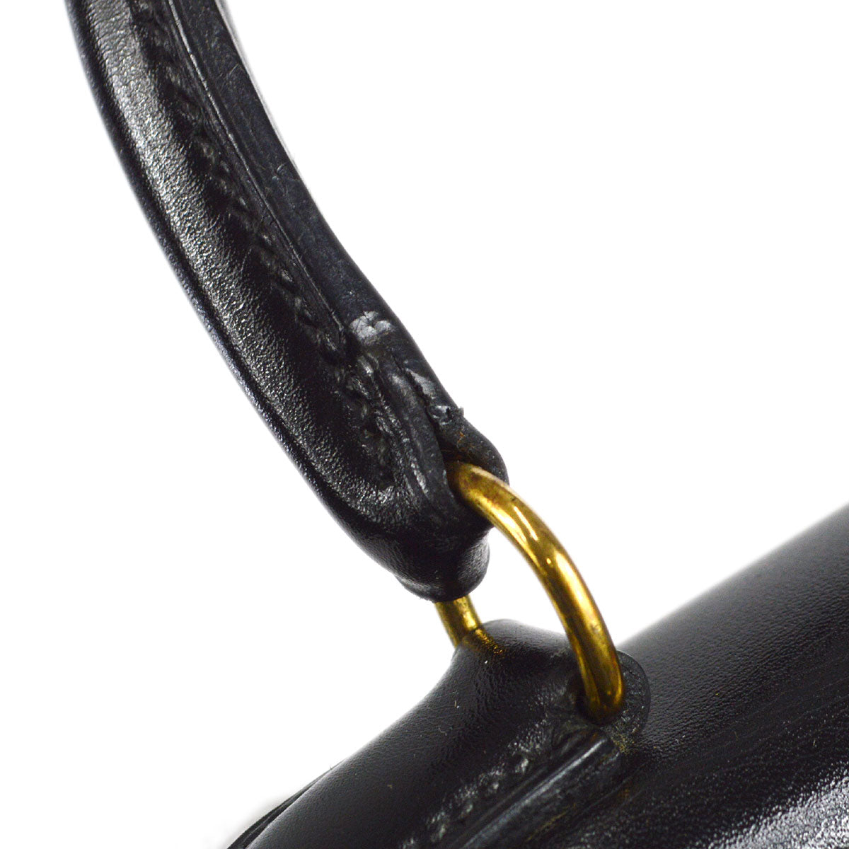 HERMES 1990 KELLY 20 Black Box Calf