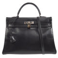 HERMES 1999 KELLY 35 RETOURNE Black Box Calf