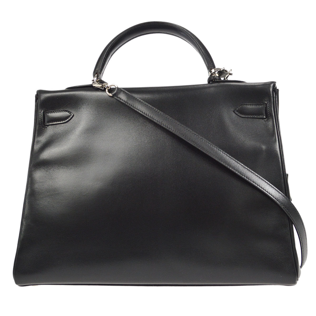 HERMES 1999 KELLY 35 RETOURNE Black Box Calf