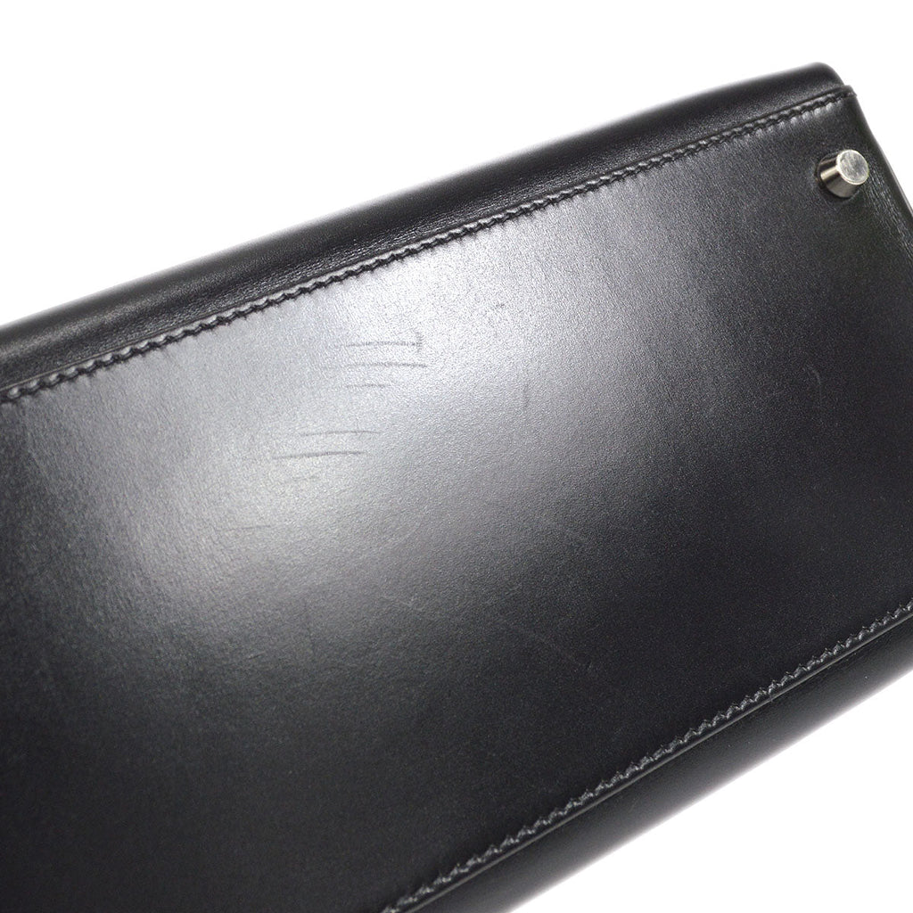 HERMES 1999 KELLY 35 RETOURNE Black Box Calf