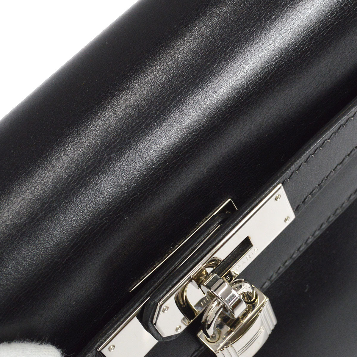 HERMES 1999 KELLY 35 RETOURNE Black Box Calf