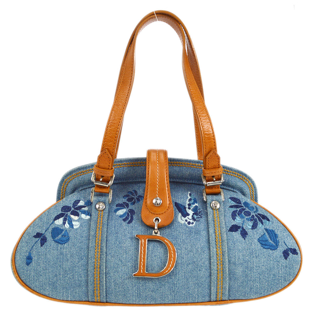 Christian Dior 2005 Floral-Embroidery Handbag