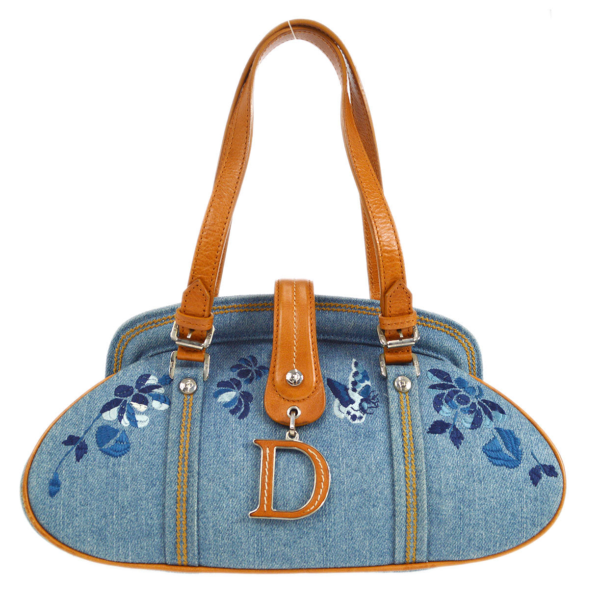 Christian Dior 2005 Floral-Embroidery Handbag
