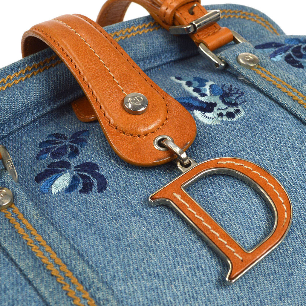Christian Dior 2005 Floral-Embroidery Handbag