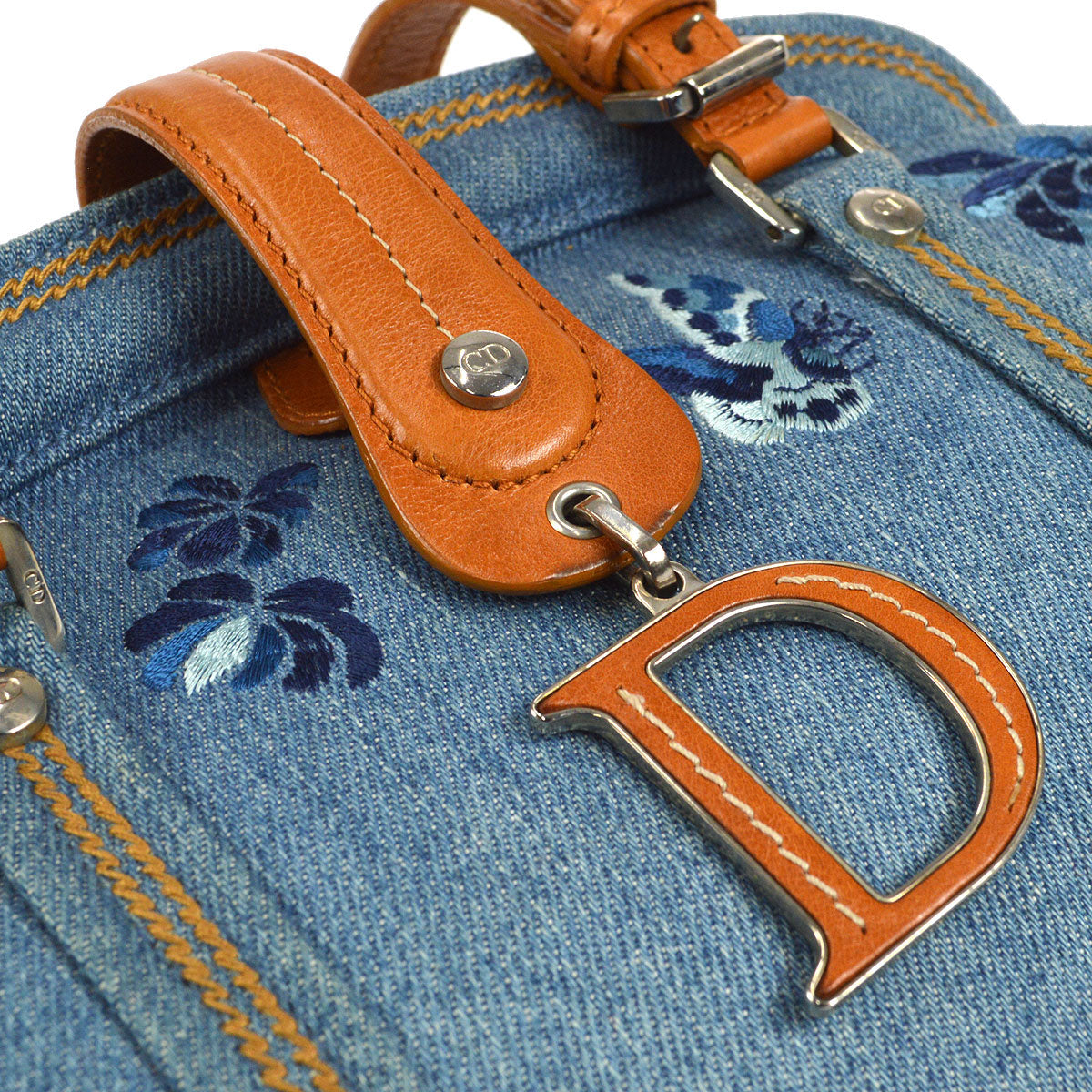 Christian Dior 2005 Floral-Embroidery Handbag