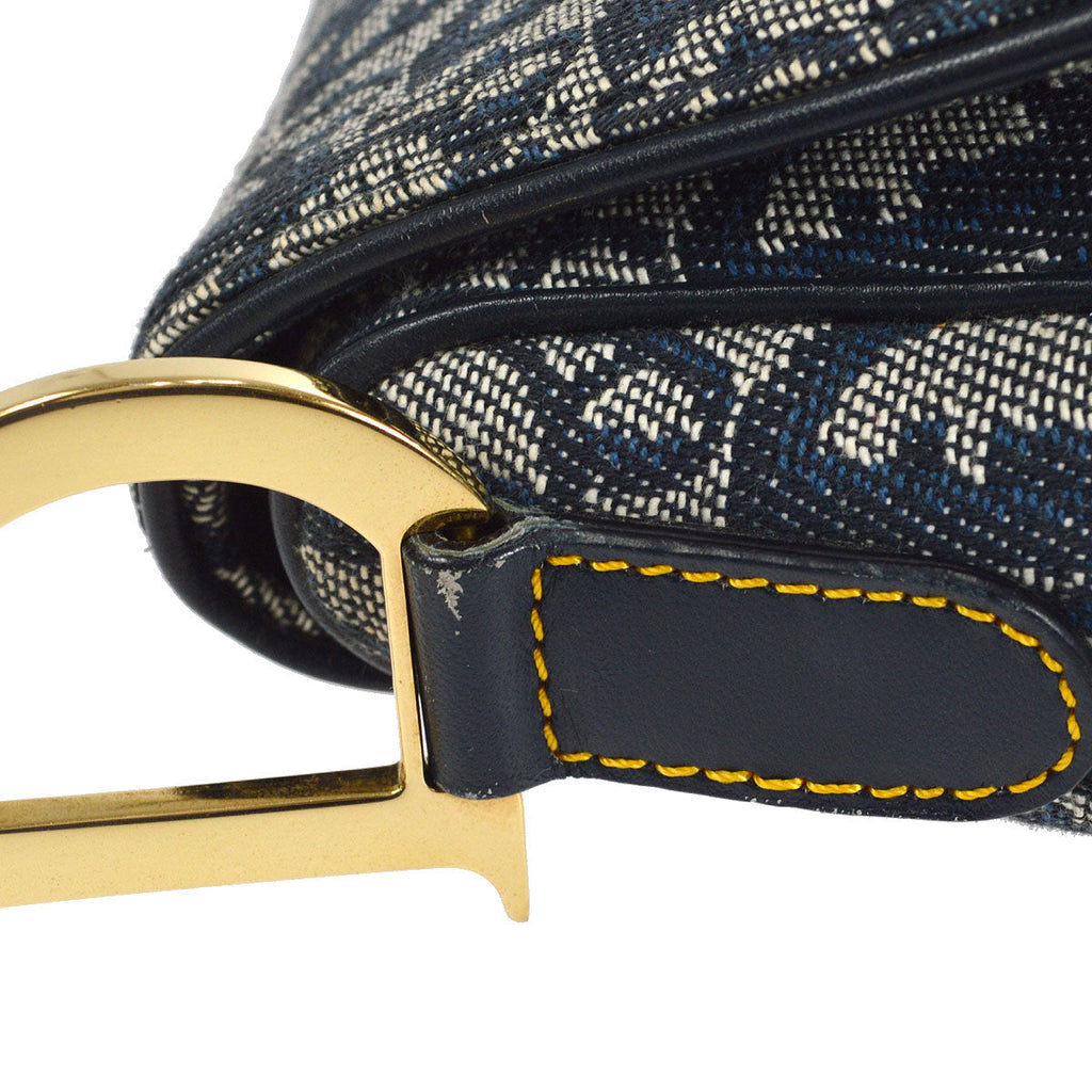 Christian Dior Trotter Double Saddle Bag Large Navy