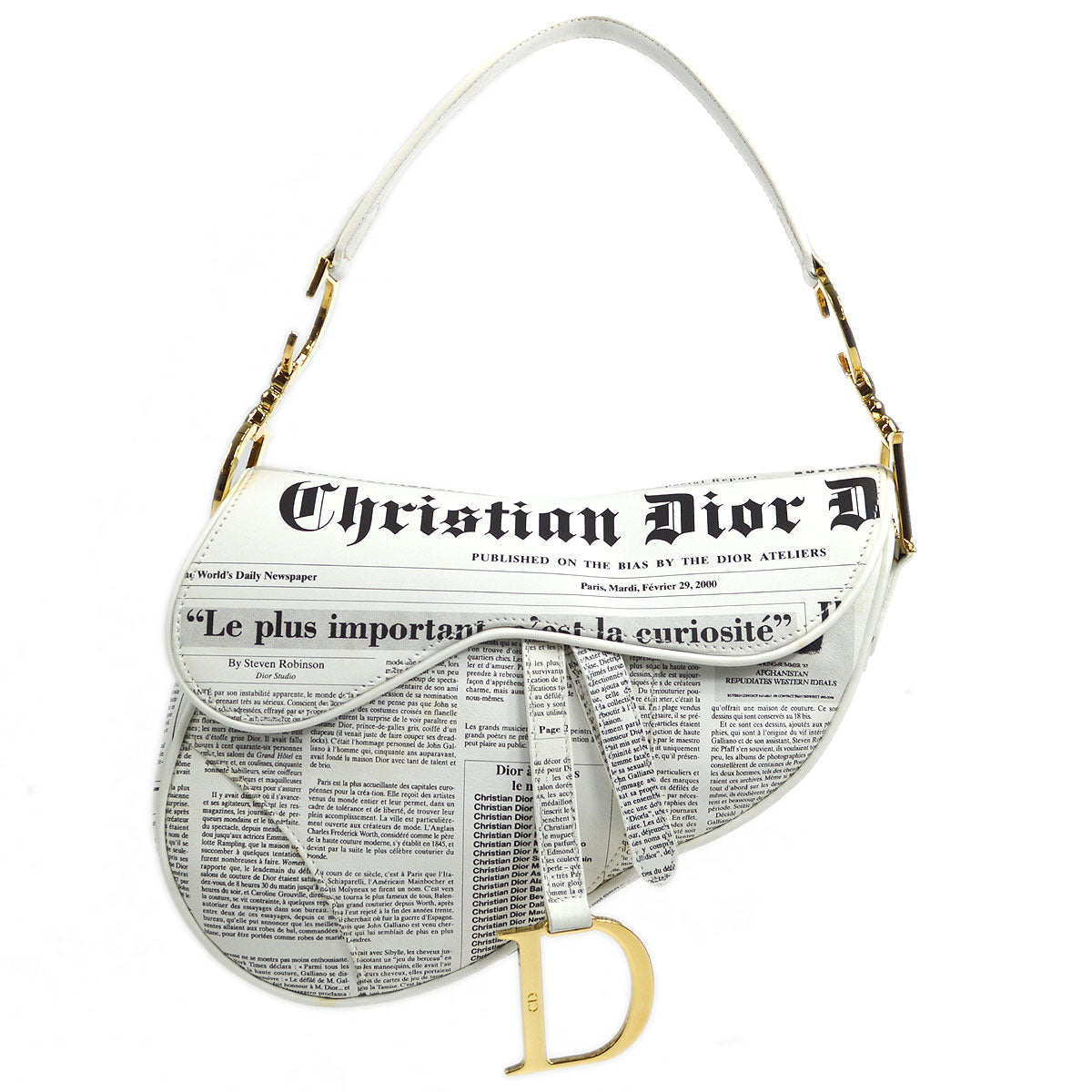 Christian Dior Newspaper Saddle Bag Medium
