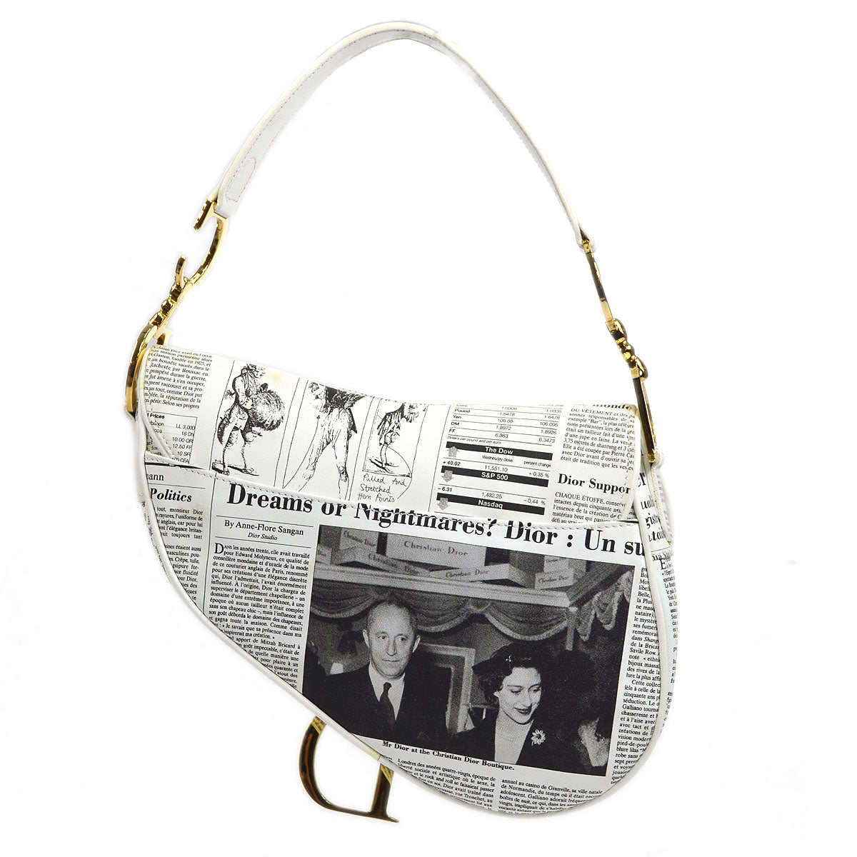 Christian Dior Newspaper Saddle Bag Medium