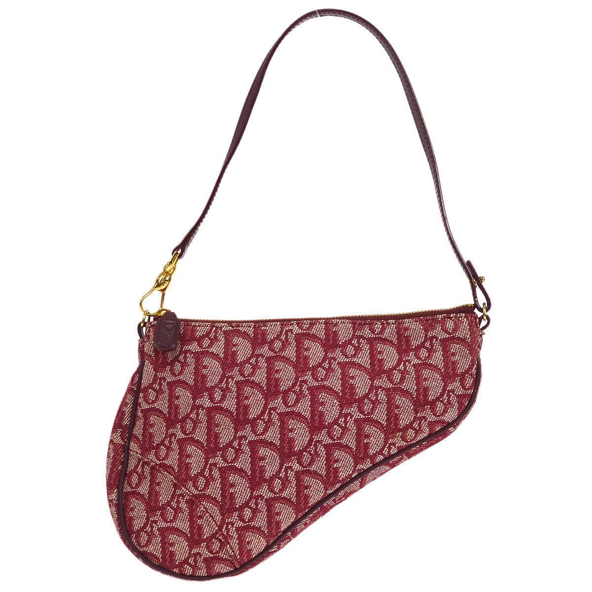 Christian Dior Trotter Saddle Bag Mini Bordeaux
