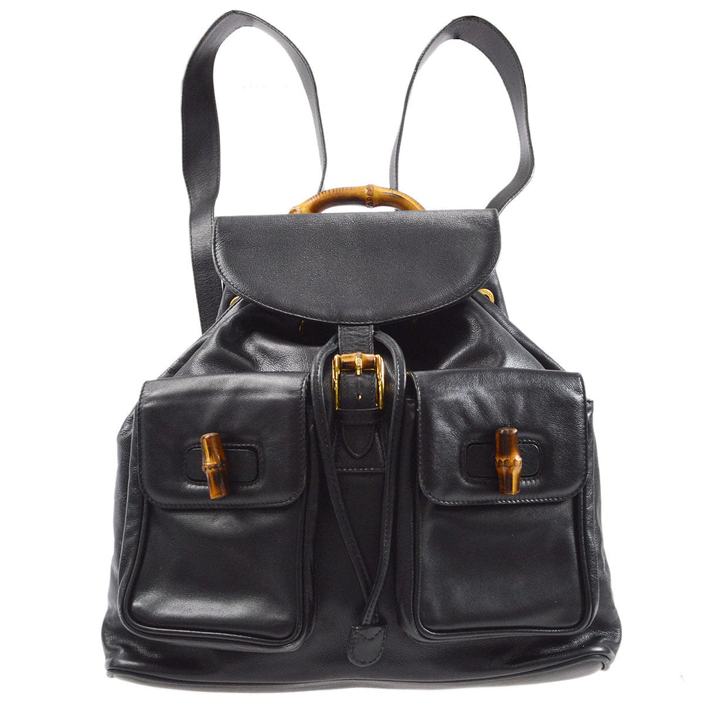 GUCCI 1980s Bamboo Backpack Medium
