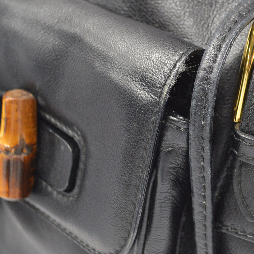 GUCCI 1980s Bamboo Backpack Medium