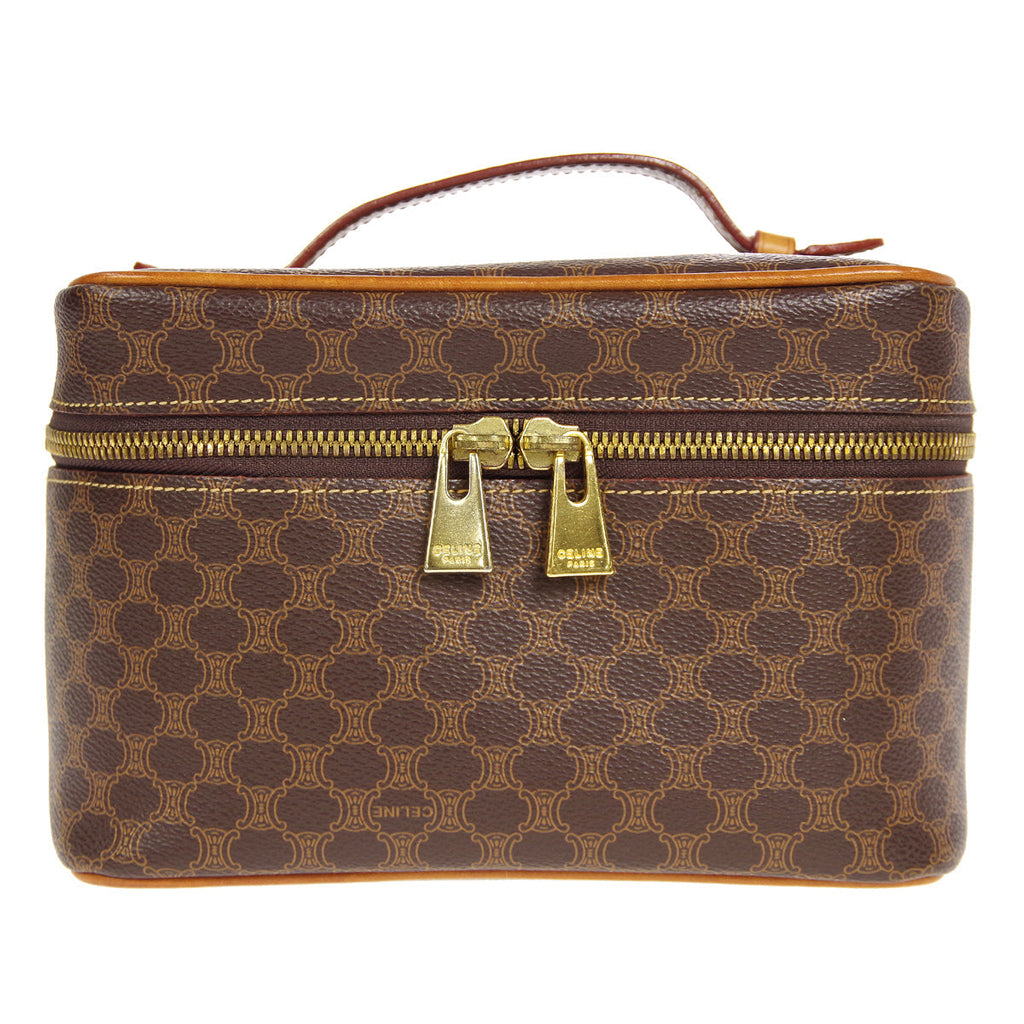 CELINE Macadam Vanity Handbag Brown