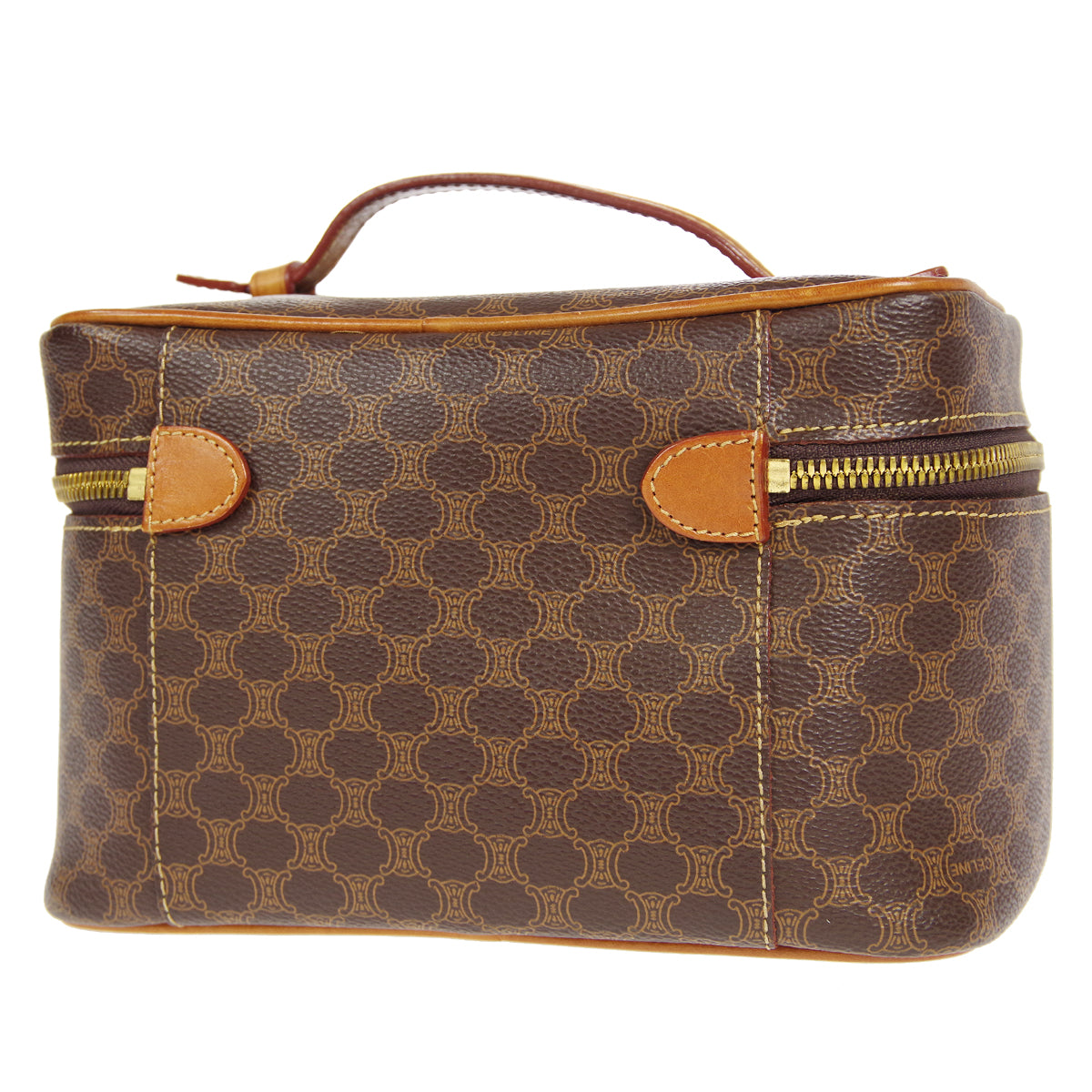CELINE Macadam Vanity Handbag Brown