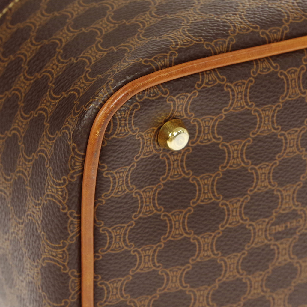 CELINE Macadam Vanity Handbag Brown