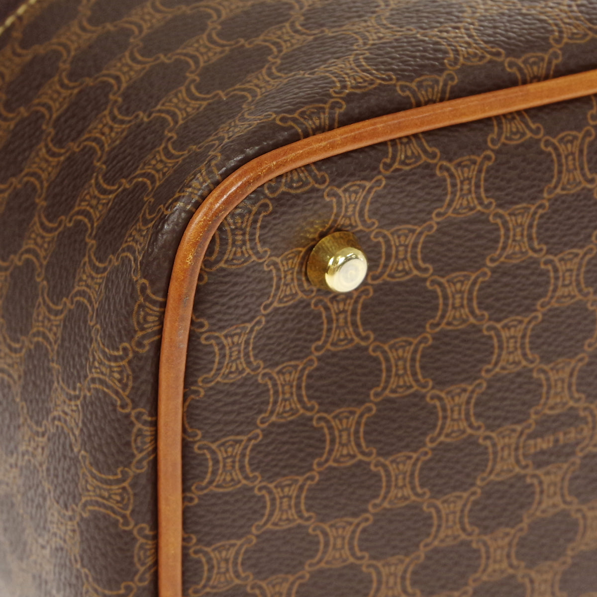 CELINE Macadam Vanity Handbag Brown