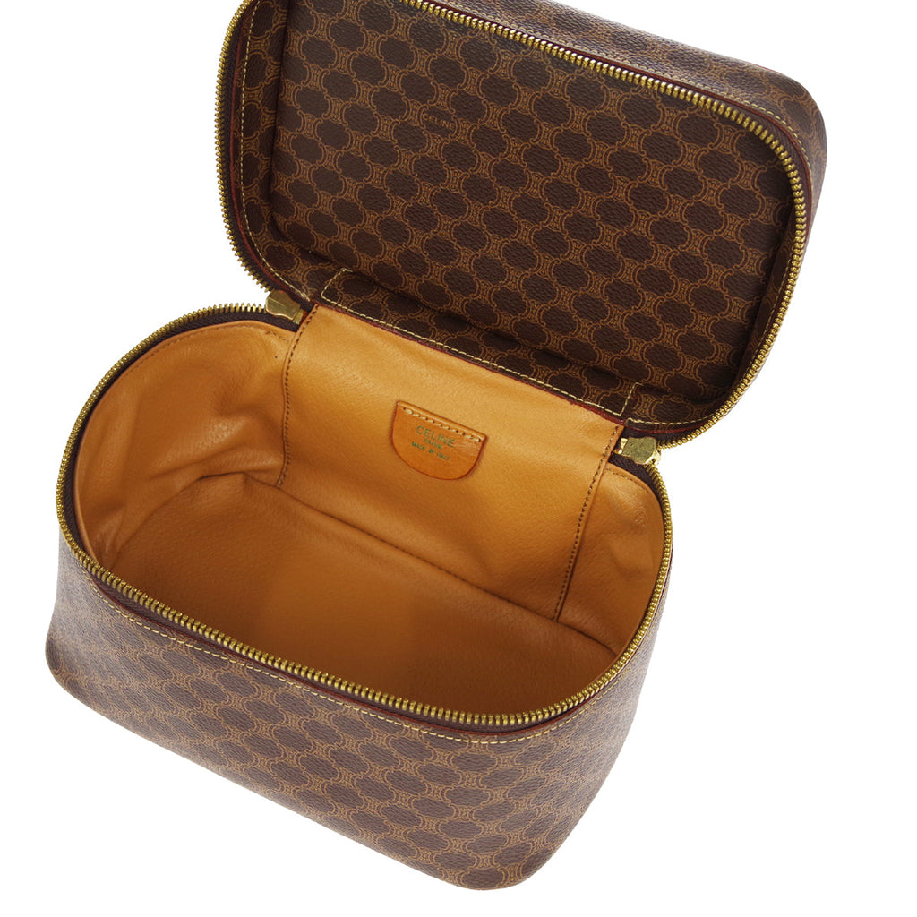 CELINE Macadam Vanity Handbag Brown