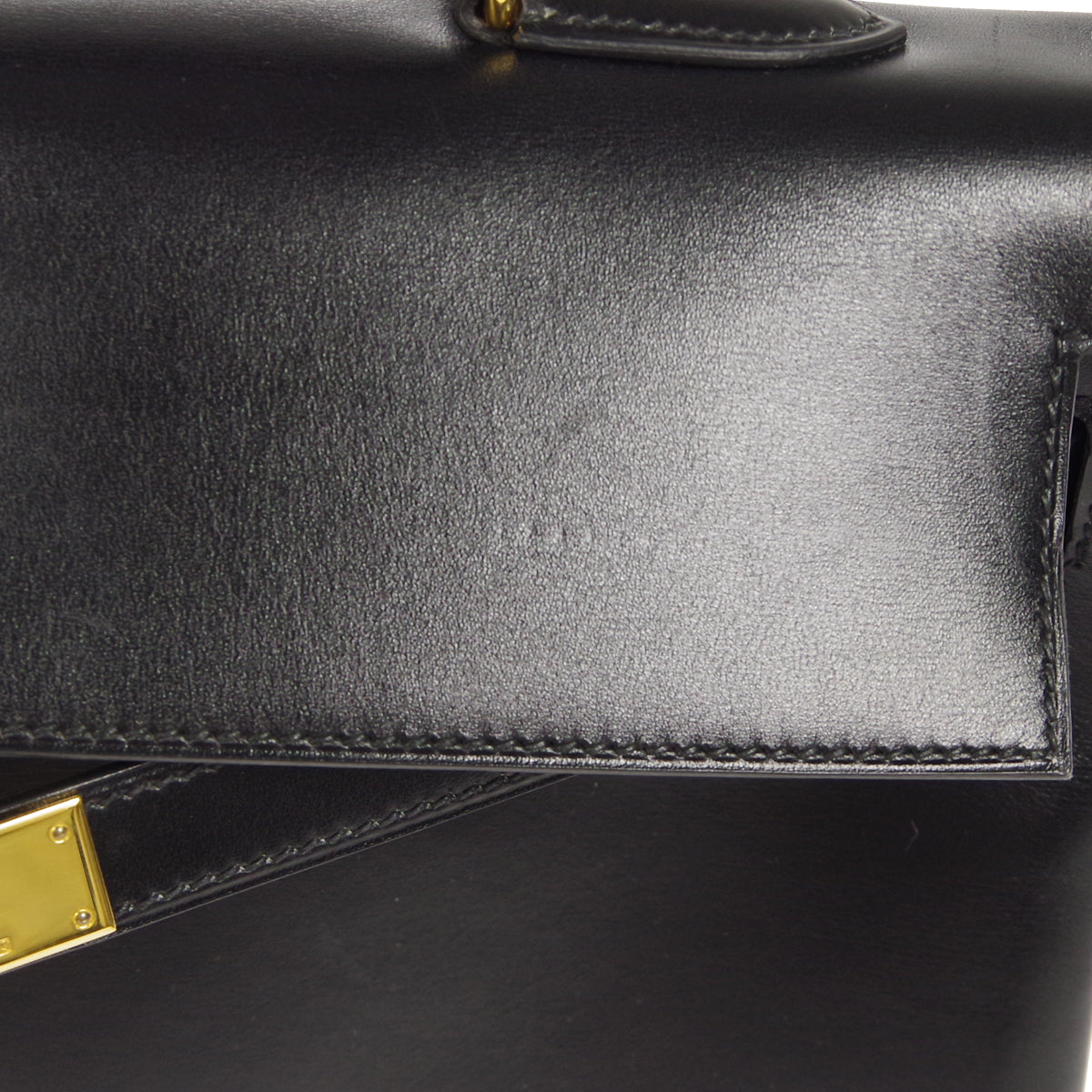 HERMES 1999 KELLY 35 RETOURNE Black Box Calf