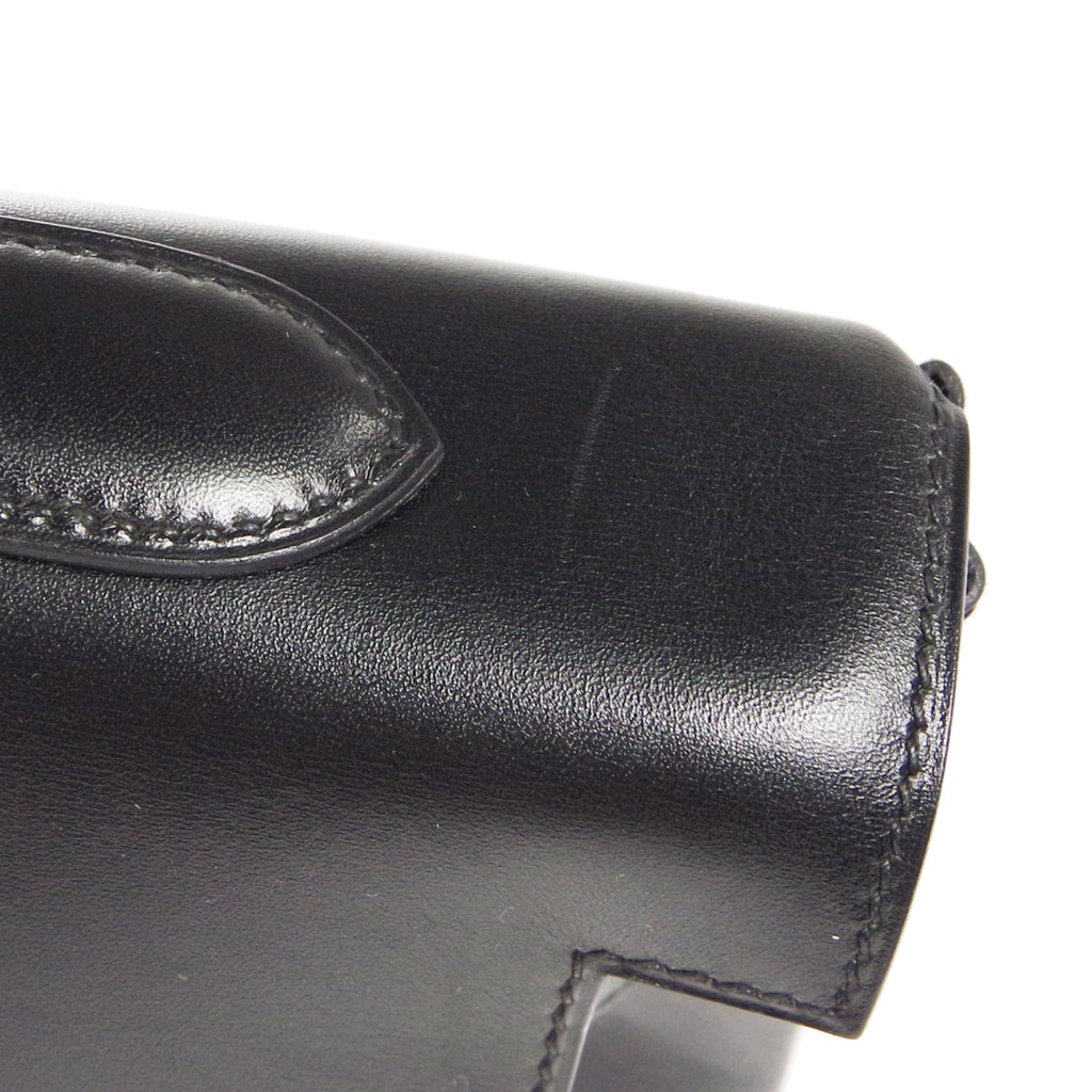 HERMES 1999 KELLY 35 RETOURNE Black Box Calf