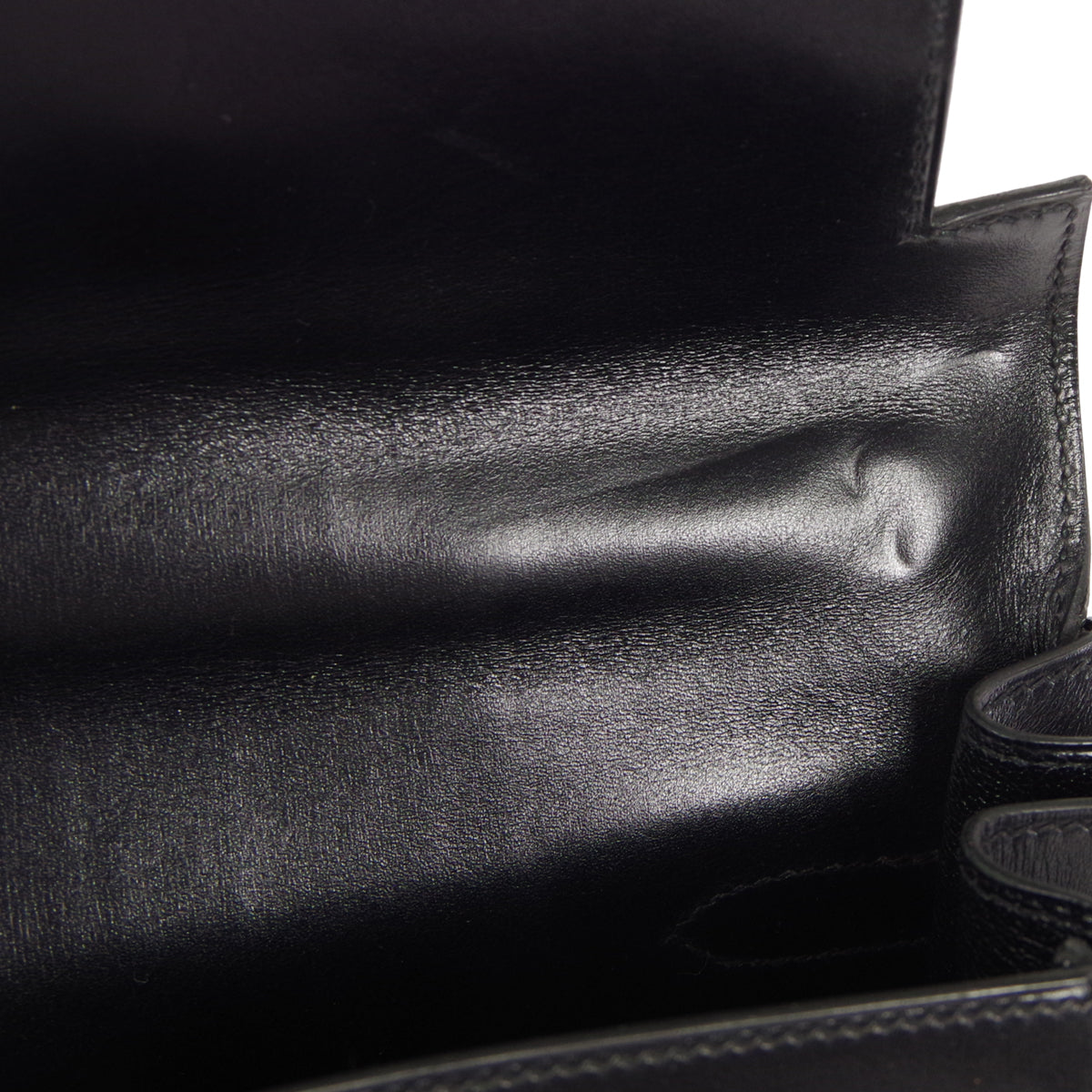 HERMES 1999 KELLY 35 RETOURNE Black Box Calf