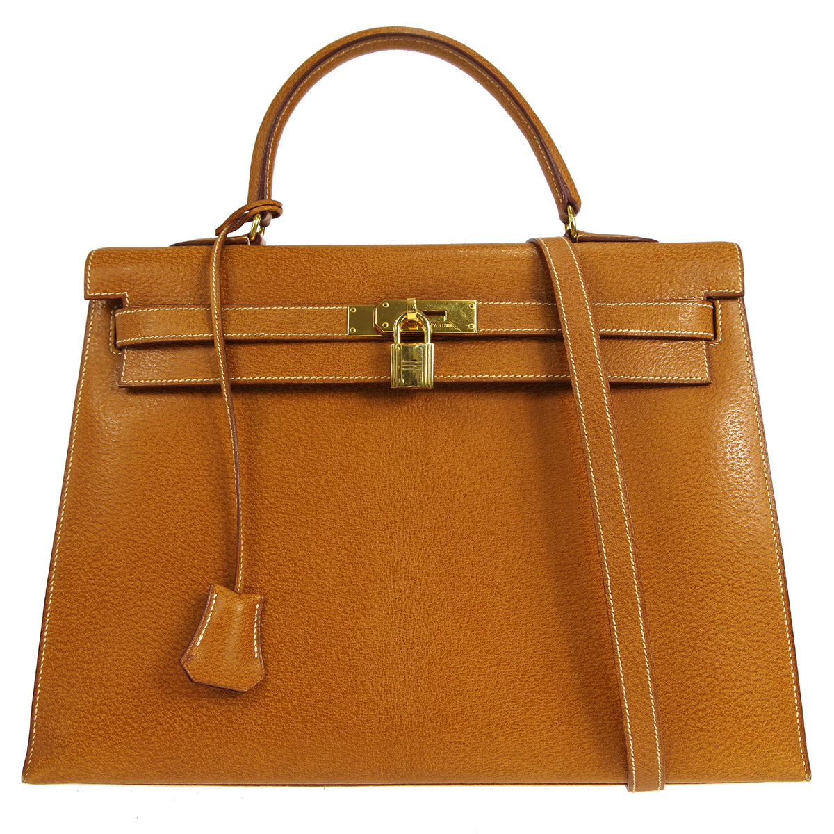 HERMES 1994 KELLY 35 SELLIER Natural Porc
