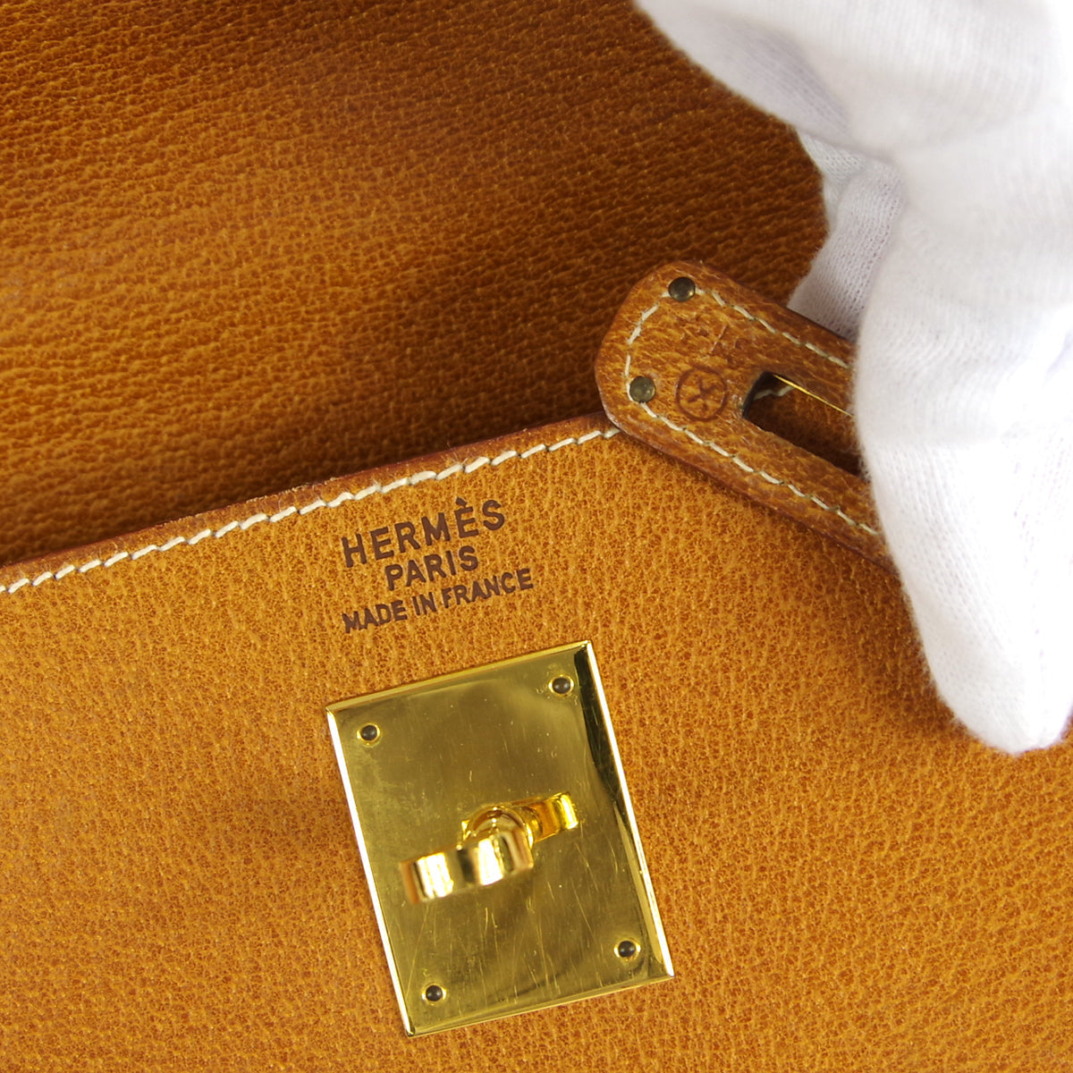 HERMES 1994 KELLY 35 SELLIER Natural Porc