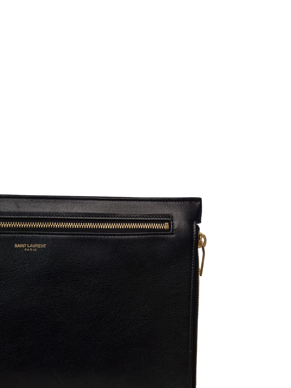 Saint Laurent Clutch in Black Leather
